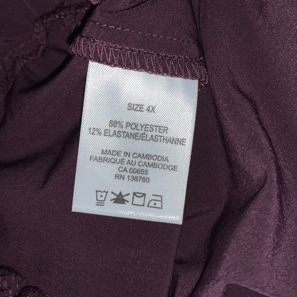 Pennington’s 4-Way Stretch Short ActiveZone Plum Size 4X - Picture 10 of 11